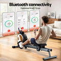 Everfit Magnetic Rowing Machine 16 Level App Connect Walnut