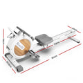 Everfit Magnetic Rowing Machine App Compatible Home Exercise White