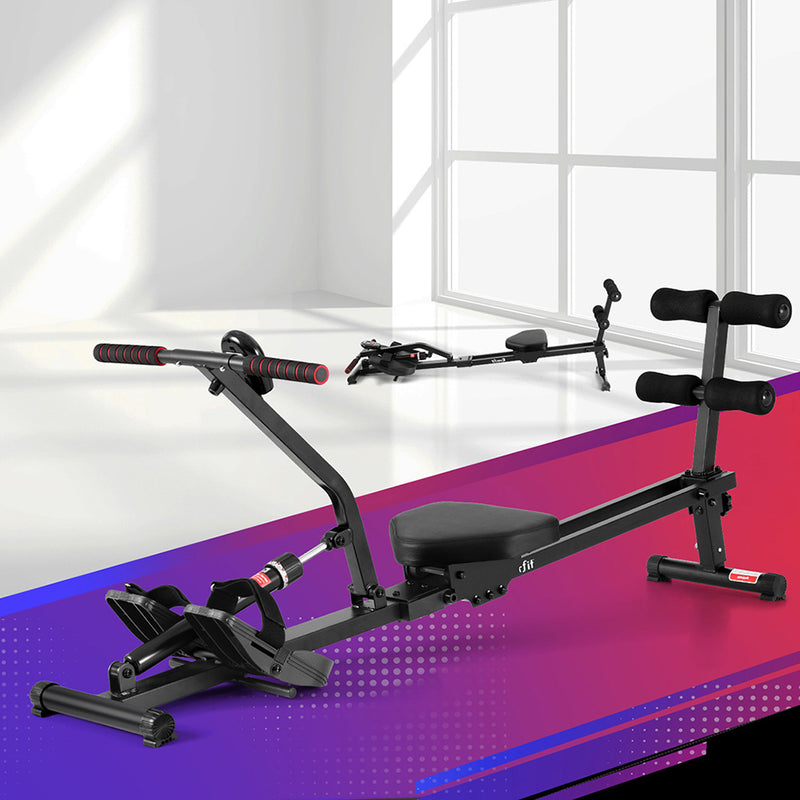 Everfit Hydraulic Rowing Machine 12 Levels Resistance Cardio