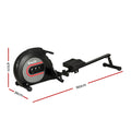 Everfit Rowing Machine Elastic Rope Resistance Home Cardio Black