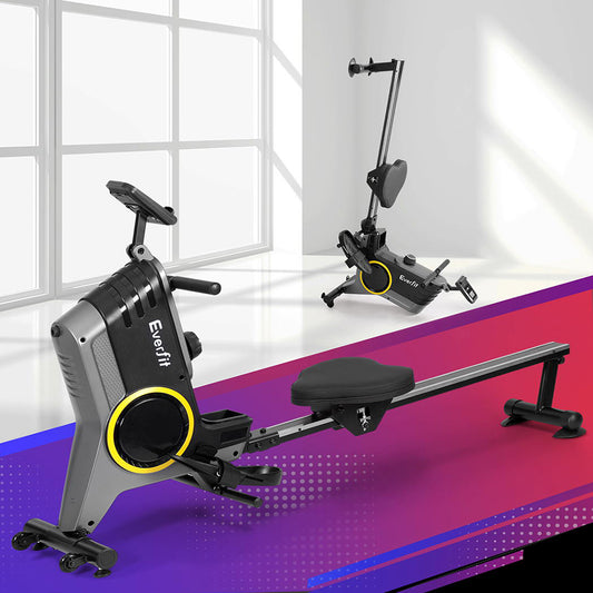 Everfit Rowing Machine 12 Level Magnetic Rower Cardio Fitness Gym