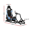 Artiss Racing Simulator Cockpit Chair Blue Steering Wheel