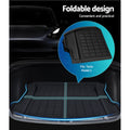 3pcs Tesla Model 3 2021-2022 Cargo Trunk Rubber Mats