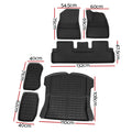 Weisshorn Tesla Model 3 Trunk Cargo Mat Rubber Floor Mats Toolbox