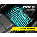 Weisshorn Toyota Hilux Dual Cab 2015-2022 Rubber Floor Mats