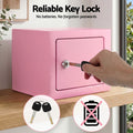 UL-Tech 6.5L Safe Box Key Lock Cash Mini Home Security Pink