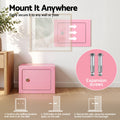 UL-Tech 6.5L Safe Box Key Lock Cash Mini Home Security Pink
