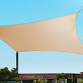 Instahut Shade Sail 2x4m Rectangle 280GSM Sand Shade Cloth