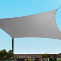 Instahut Shade Sail 3x3m Square 280GSM Grey Shade Cloth