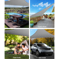 Instahut Shade Sail 3x3x4.3m Triangle 280GSM Grey 98%