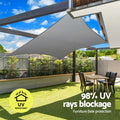 Instahut Shade Sail 3x4m 280gsm Rectangle Shadecloth Canopy