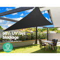 Instahut Shade Sail 5x5x5m Triangle 280GSM Black 98%