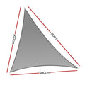Instahut Shade Sail Triangle 5x5x7.1m 280gsm Shadecloth
