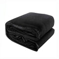 Instahut Sun Shade Sail Cloth 98% UV Block Outdoor Canopy Rectangle 5X6M Black