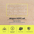Instahut Sun Shade Sail Cloth 98% UV Block Outdoor Canopy Rectangle 5X9M Beige