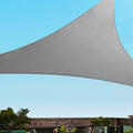 Instahut Shade Sail 6x6x6m Triangle 280GSM Grey