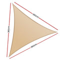 Instahut Shade Sail Triangle 3.6x3.6x3.6M Shadecloth Sun Canopy