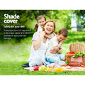 Instahut Shade Sail 3x6m Rectangle 185GSM Sand 95% Block
