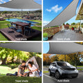 Instahut Shade Sail 3x5m Rectangle Grey 280GSM 98% Shade