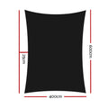 Instahut Shade Sail 4x6m Rectangle 280GSM 98% UV Block