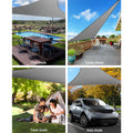 Instahut Shade Sail 5x5x5m Triangle 280GSM Grey