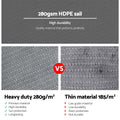 Instahut Shade Sail 5x5x5m Triangle 280GSM Grey