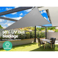 Instahut Shade Sail 5x5x5m Triangle 280GSM Grey