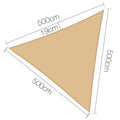 Instahut Shade Sail 5x5x5m Triangle 185GSM Sand