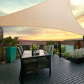 Instahut Shade Sail 5x5x5m Triangle 185GSM Sand
