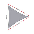 Instahut Shade Sail Triangle 4x4x4m Waterproof 220GSM Canopy