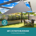 Instahut Shade Sail Triangle 4x4x4m Waterproof 220GSM Canopy