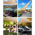 Instahut 5x5x5m Shade Sail Rectangle Sand Waterproof 95%