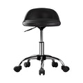 Artiss Salon Stool Swivel Chair with Backrest Black