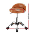 Artiss Salon Stool Swivel Chair with Backrest Black