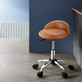 Artiss Salon Stool Swivel Chair with Backrest Black