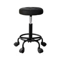 Artiss Salon Stool Round Swivel Chair Black