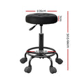Artiss Salon Stool Round Swivel Chair Black