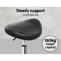 Artiss Salon Stool Saddle Swivel Chair Black x2