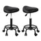 Artiss Saddle Stool Swivel Chair Black Gas Lift Salon