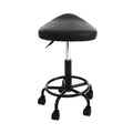 Artiss Saddle Stool Swivel Chair Black Gas Lift Salon