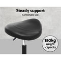 Artiss Saddle Stool Swivel Chair Black Gas Lift Salon