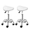 Artiss Salon Stool Saddle Swivel Chair White 2 Pack