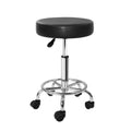 Artiss Salon Stool Swivel Chair Round Black