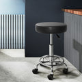 Artiss Salon Stool Swivel Chair Round Black