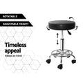 Artiss Salon Stool Swivel Chair Black Round 2 Pack