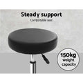 Artiss Salon Stool Swivel Chair Black Round 2 Pack