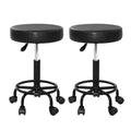 Artiss 2x Salon Stool Round Swivel Chair Gas Lift