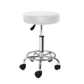 Artiss Round Swivel Salon Stool Chair White