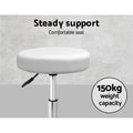 Artiss Salon Stool Swivel Chair White Round x2