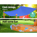 Keezi Kids Sandpit Wooden Boat 165cm w/ Canopy Bench Seat